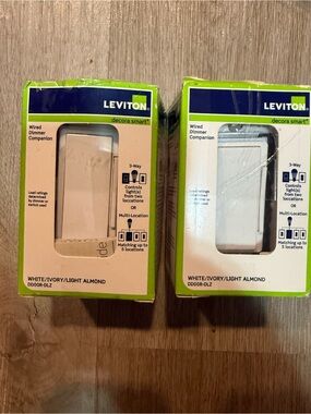 Leviton DD00R-DLZ Dual Voltage 120/277VAC, 60Hz Decora Companion Dimmer / Lots 2